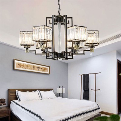 Modern luxury Living Room light hotel villa led lamp large round ceiling mounted lighting k9 pendant lights crystal chandelier